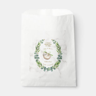 Cute Sloths Eucalyptus Wreath Baby Shower Favour Bags