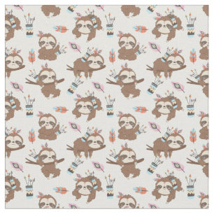 Cute Sloths Fabric
