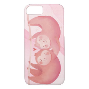 Cute Sloths In Love Case-Mate iPhone Case