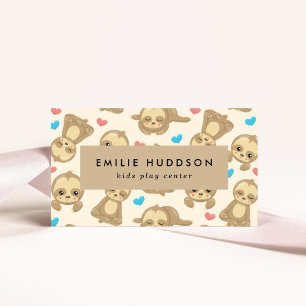 Cute Sloths, Kids Play Centre, Activity Centre Business Card