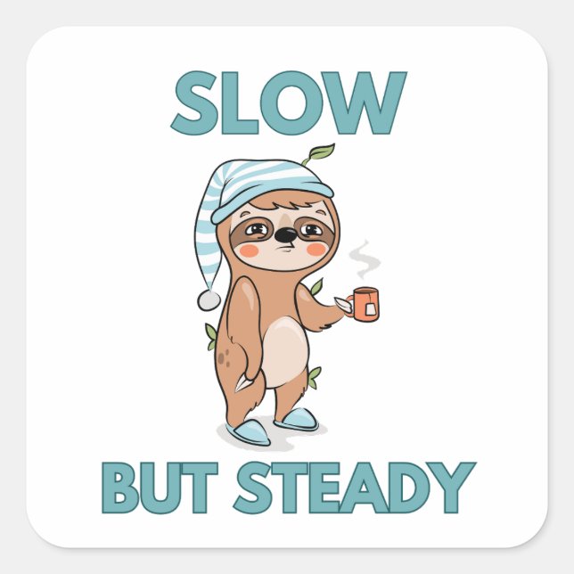cute sloths lazy sticker (Front)