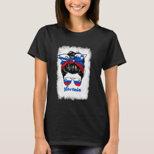 Cute Slovenia For Girl Slovenian Flag Grils Women T-Shirt
