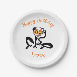 Cute Slow LORIS -Happy Birthday- Party Paper Plate