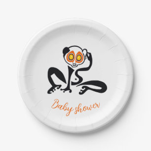 Cute Slow LORIS - Wildlife - Party Paper Plate
