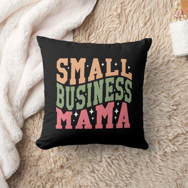 Cute small business Mama word art  Cushion (Blanket)