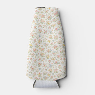 Cute Small Ditsy Floral Seamless Pattern Bottle Cooler