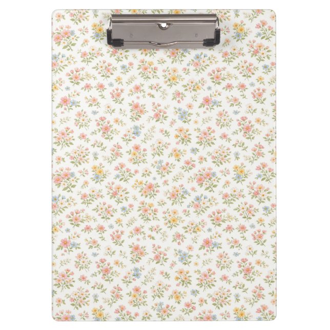 Cute Small Ditsy Floral Seamless Pattern Clipboard (Front)