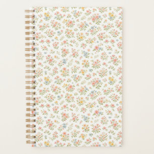 Cute Small Ditsy Floral Seamless Pattern Planner