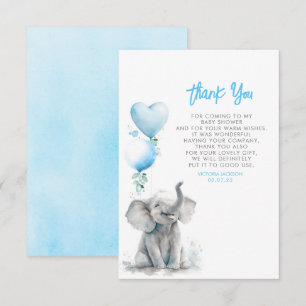 Cute Small Little Baby Elephant Thank You Card