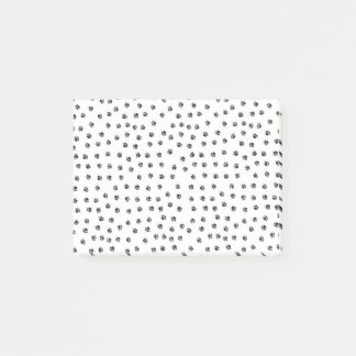 Cute Small Paw Print Design Black and White Post-it Notes