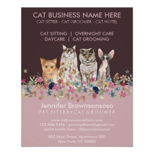 Cute Small Pink Cats Poster