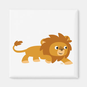 Cute Smart Cartoon Lion Magnet