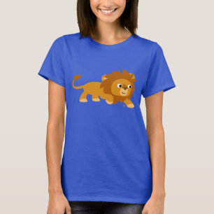 Cute Smart Cartoon Lion Women T-shirt