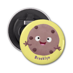 Cute smart chocolate chip cookie cartoon bottle opener