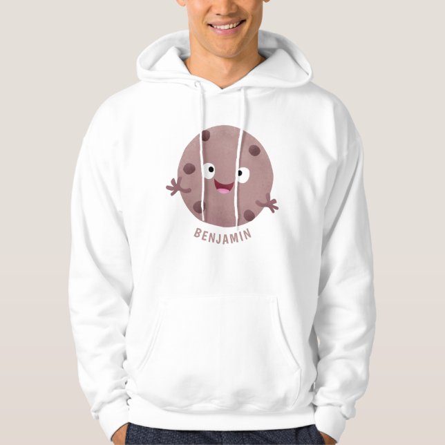 Cute smart chocolate chip cookie cartoon hoodie (Front)