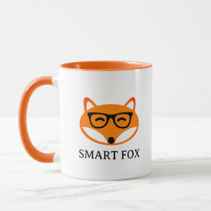 Cute smart fox with spectacles coffee Mug