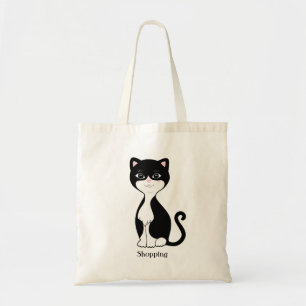 Cute Smart Tuxedo Cat Tote Bag
