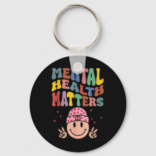Cute Smile Face Flower Mental Health S Awareness _ Key Ring
