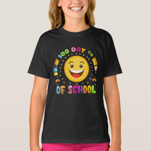 Cute Smile Face Hundred 100 Days of School T-Shirt