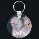 Cute Smile Rat Key Ring<br><div class="desc">This adorable smiling rat makes a perfect gift!</div>