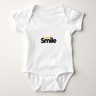 Cute Smile Yellow Banana Graphic Minimalist Baby  Bodysuit