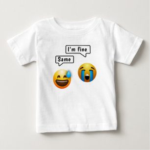 Cute Smiley Face Emoji Baby Clothes T-Shirt