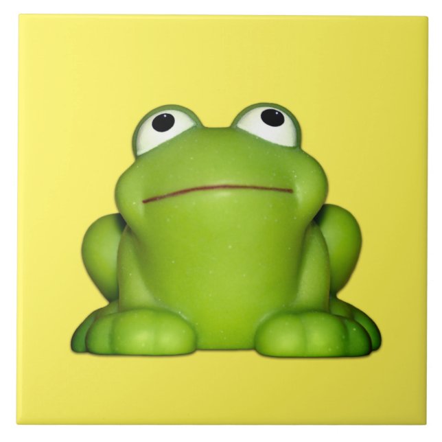 Cute Smiley Frog Tile (Front)