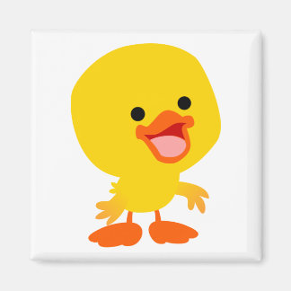 Cute Smiling Cartoon Duckling Magnet