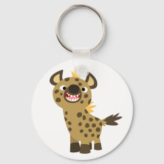 Cute Smiling Cartoon Hyena Keychain
