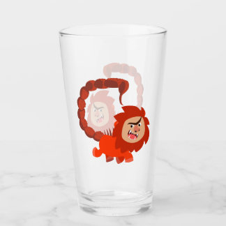 Cute Smiling Cartoon Manticore Tumbler Glass