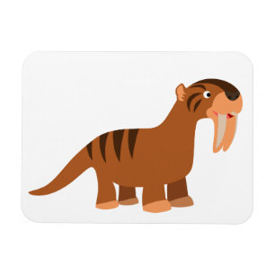 Cute Smiling Cartoon Thylacosmilus Flexible Magnet