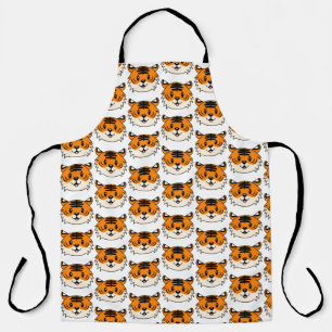 Cute Smiling Cartoon Tiger Apron