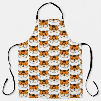 Cute Smiling Cartoon Tiger Apron