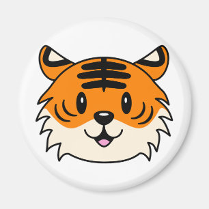 Cute Smiling Cartoon Tiger Magnet