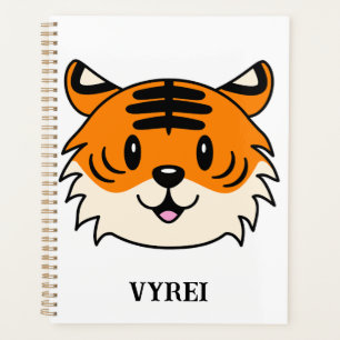Cute Smiling Cartoon Tiger Planner
