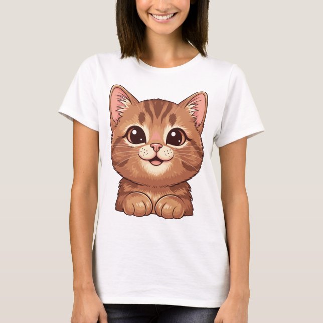 cute smiling cat T-Shirt (Front)