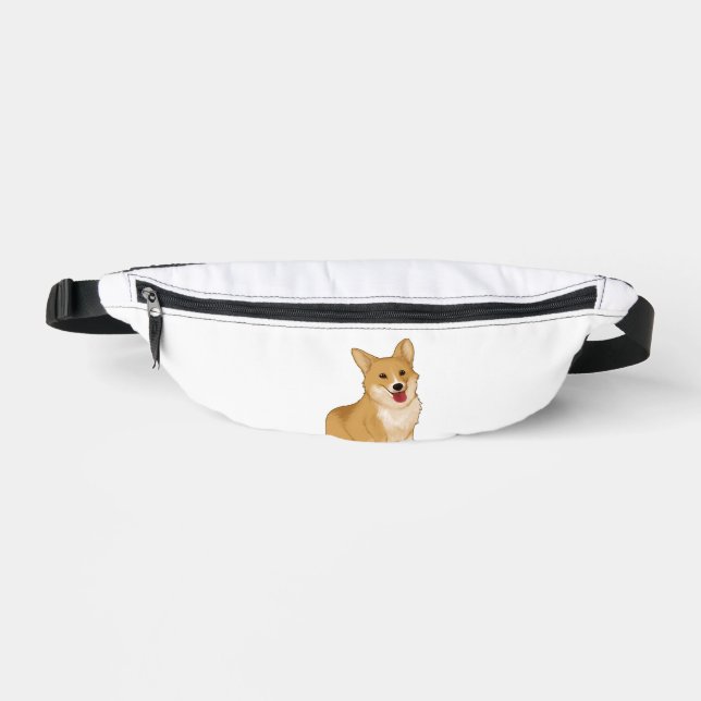 Cute smiling corgi  bum bags (Front)