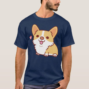 Cute Smiling Corgi Dog T-Shirt
