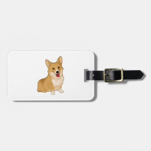 Cute smiling corgi  luggage tag