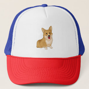 Cute smiling corgi  trucker hat