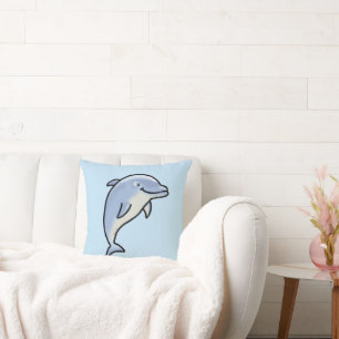 Cute Smiling Dolphin Cushion