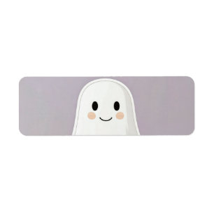 Cute Smiling Face Return Address Label