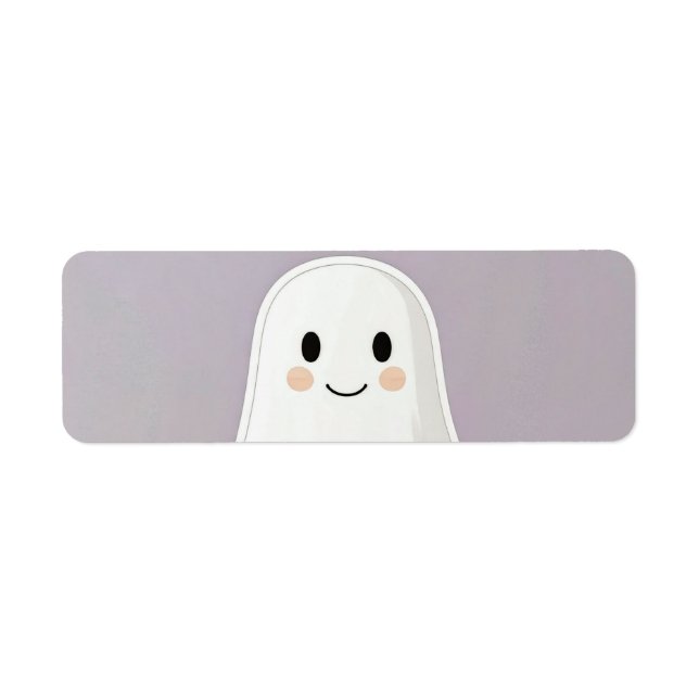 Cute Smiling Face Return Address Label (Front)