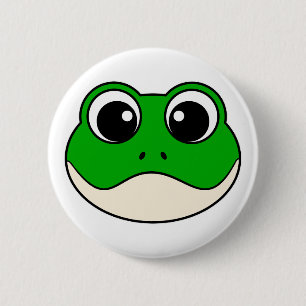 Cute Smiling Frog 6 Cm Round Badge