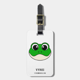 Cute Smiling Frog Luggage Tag
