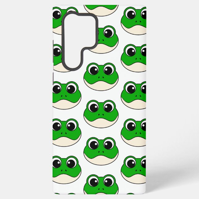 Cute Smiling Frog Samsung Galaxy S22 Ultra Case (Back)