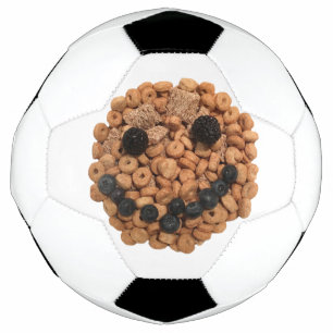 Cute Smiling Fruit and Cereal Face Soccer Ball