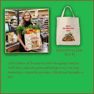 Cute Smiling Grocery  Tote Bag