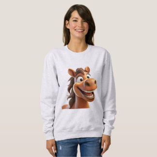 Cute smiling horse sweatshirt