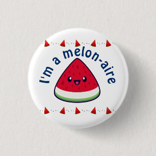 Cute Smiling Kawaii Watermelon  3 Cm Round Badge